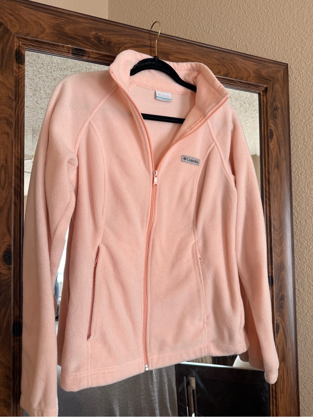 Columbia Light Peach Full Zip Fleece Jacket